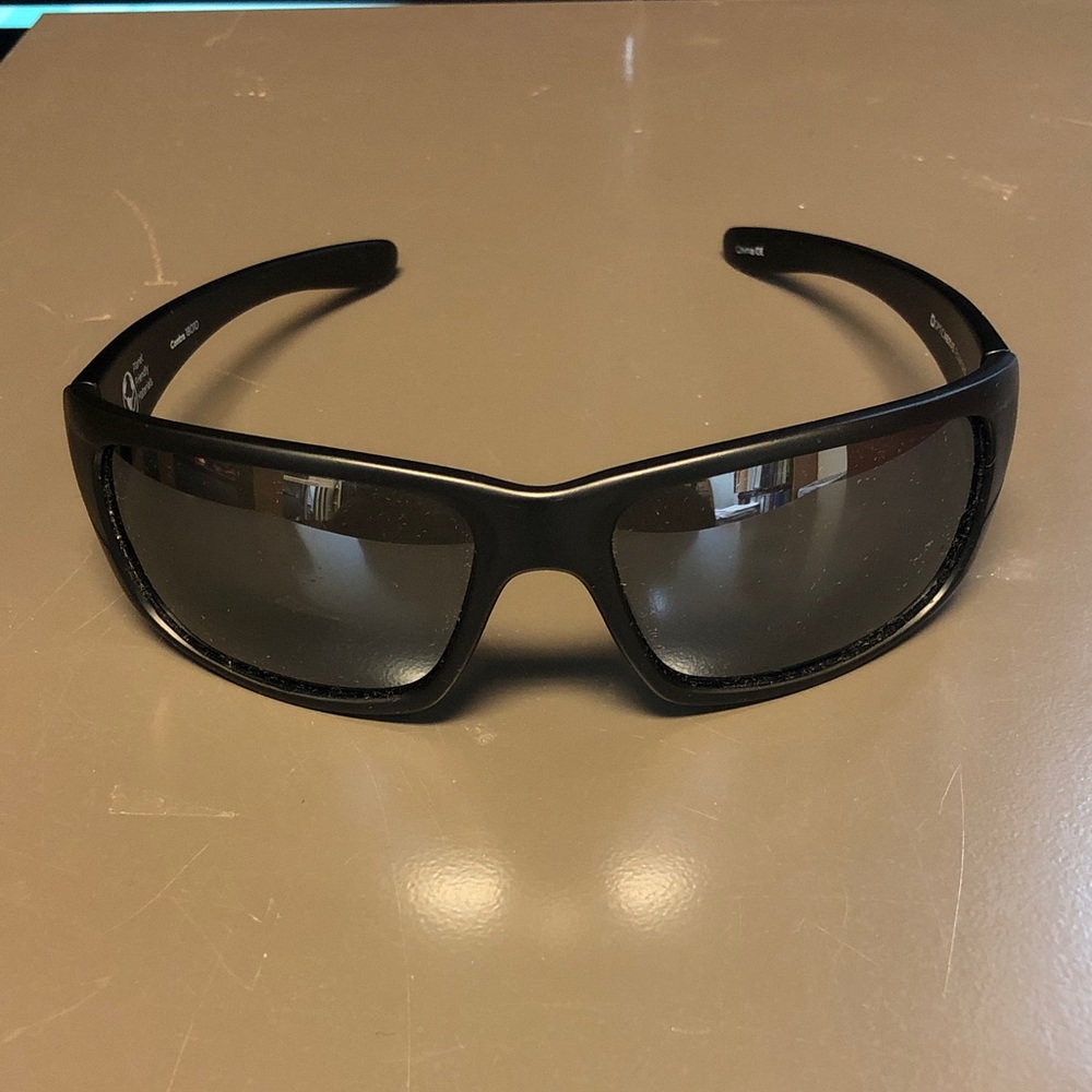 Optic Nerve Black Polarized Wrap Sunglasses